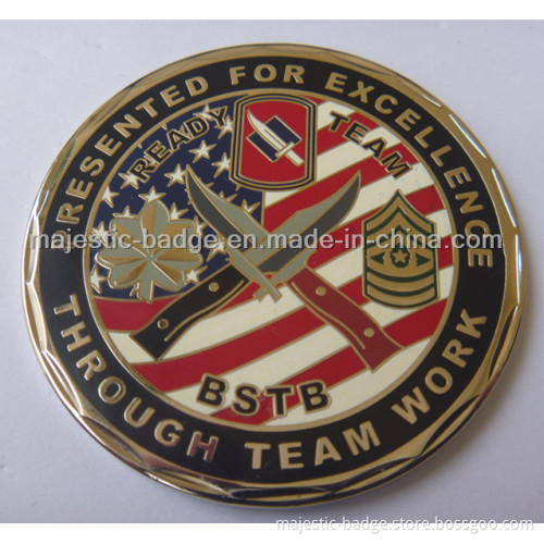Customized Gold Plating Knife Coin
